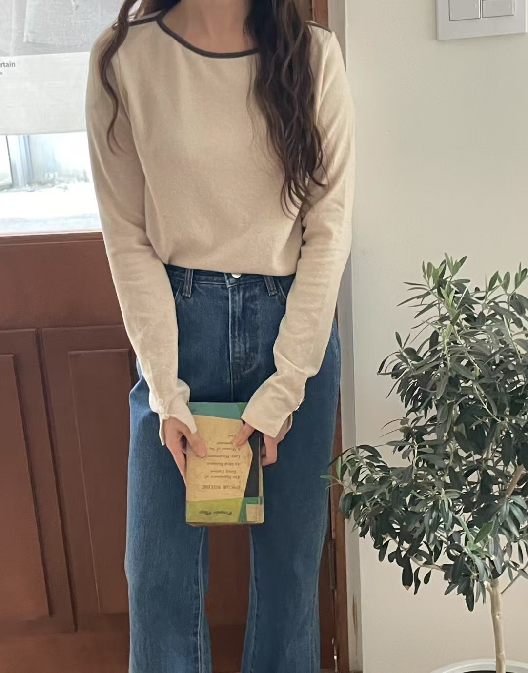 JNE韓國代購女裝新品休閑真品推薦時尚職業人氣熱賣長袖T恤JNE長袖T恤