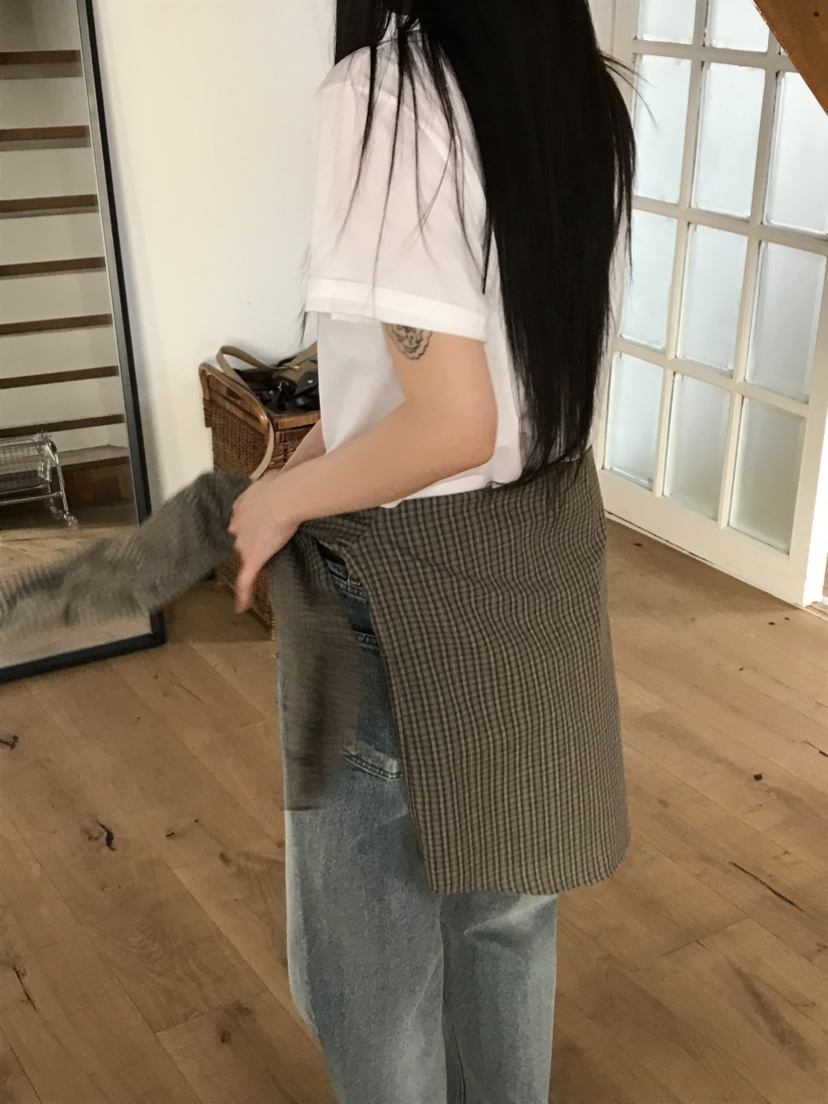 ESCHER東大門代購女裝新品推薦真品休閑職業襯衫蕾絲衫格紋ESCHER襯衫/蕾絲衫