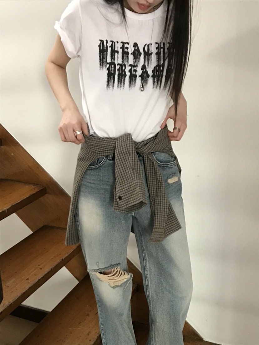 ESCHER東大門代購女裝新品推薦真品休閑職業襯衫蕾絲衫格紋ESCHER襯衫/蕾絲衫