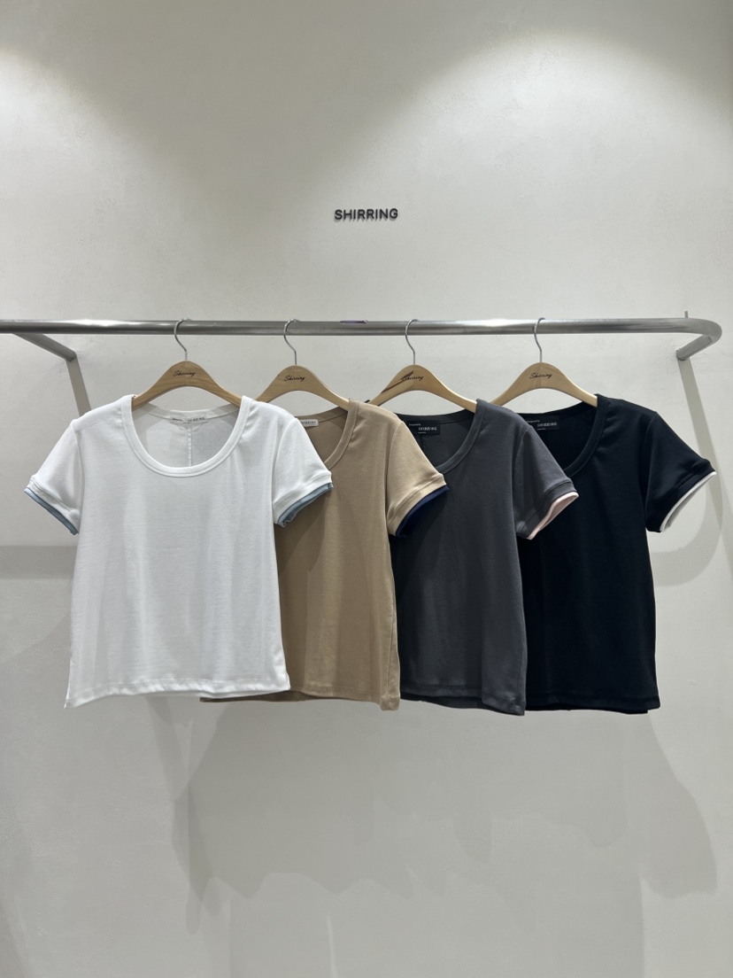 SHIRRING韓國代購女士新款真品休閑時尚推薦職業人氣T恤天絲SHIRRINGT恤