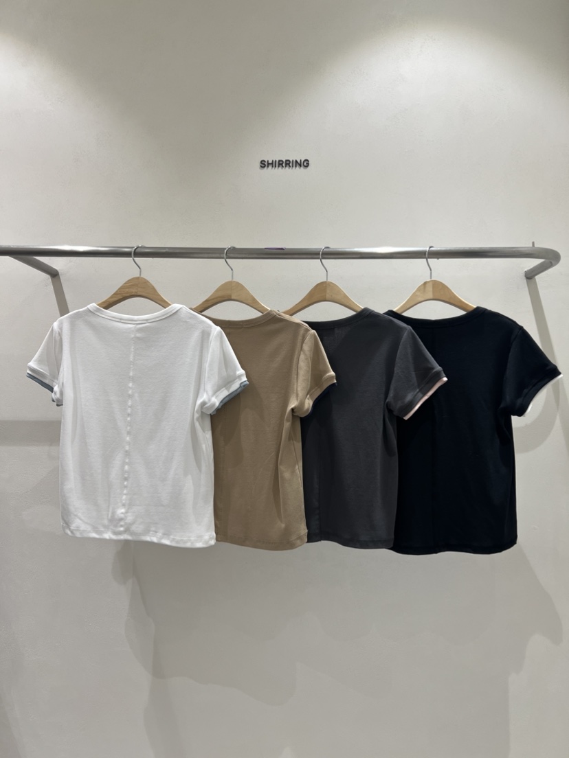 SHIRRING韓國代購女士新款真品休閑時尚推薦職業人氣T恤天絲SHIRRINGT恤