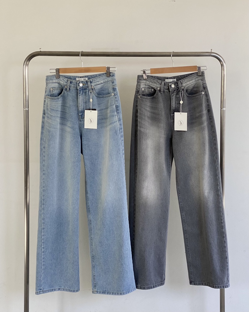 WALNUT/TAEJOON東大門代購女裝新款休閑推薦熱賣職業牛仔褲Walunt/TAEJOON牛仔褲
