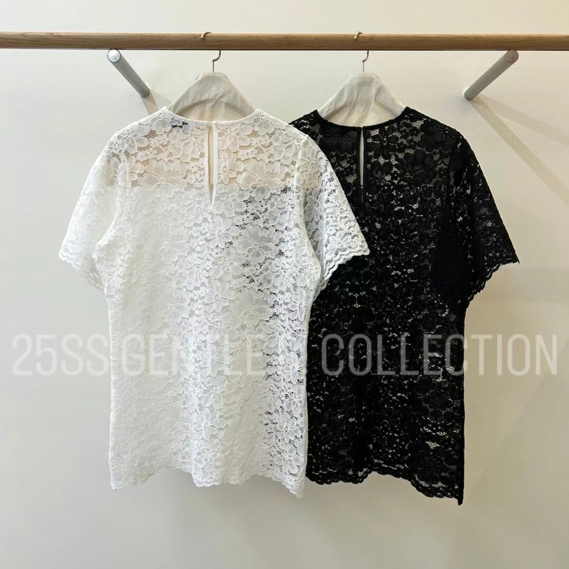GENTLE B直郵韓國代購㊣女裝新款25春夏襯衫蕾絲衫不含內搭GENTLE B襯衫/蕾絲衫