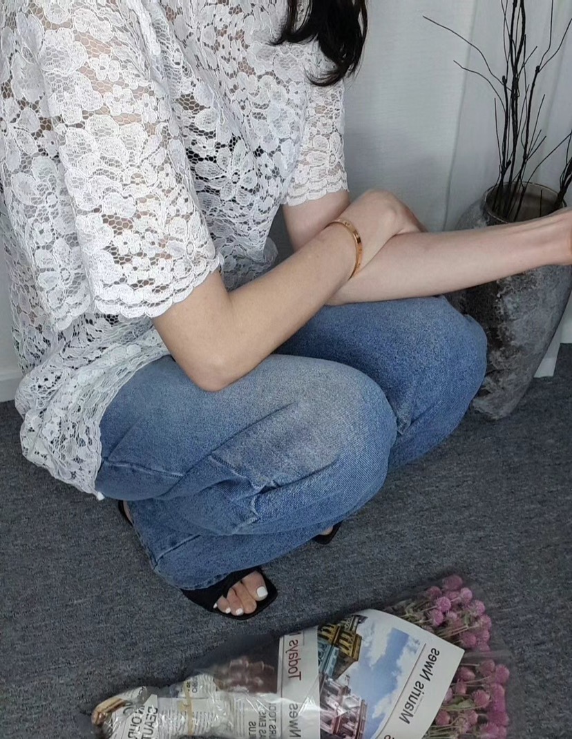 GENTLE B直郵韓國代購㊣女裝新款25春夏襯衫蕾絲衫不含內搭GENTLE B襯衫/蕾絲衫