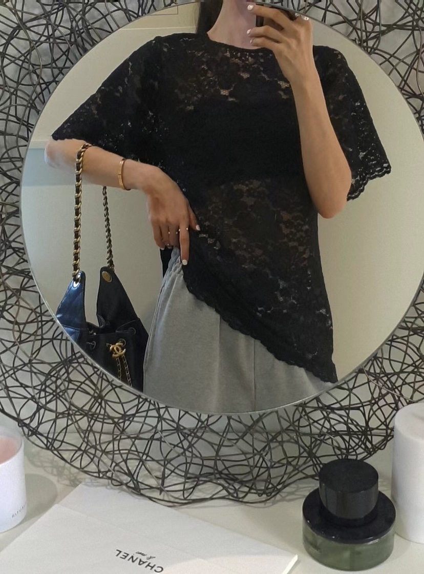 GENTLE B直郵韓國代購㊣女裝新款25春夏襯衫蕾絲衫不含內搭GENTLE B襯衫/蕾絲衫