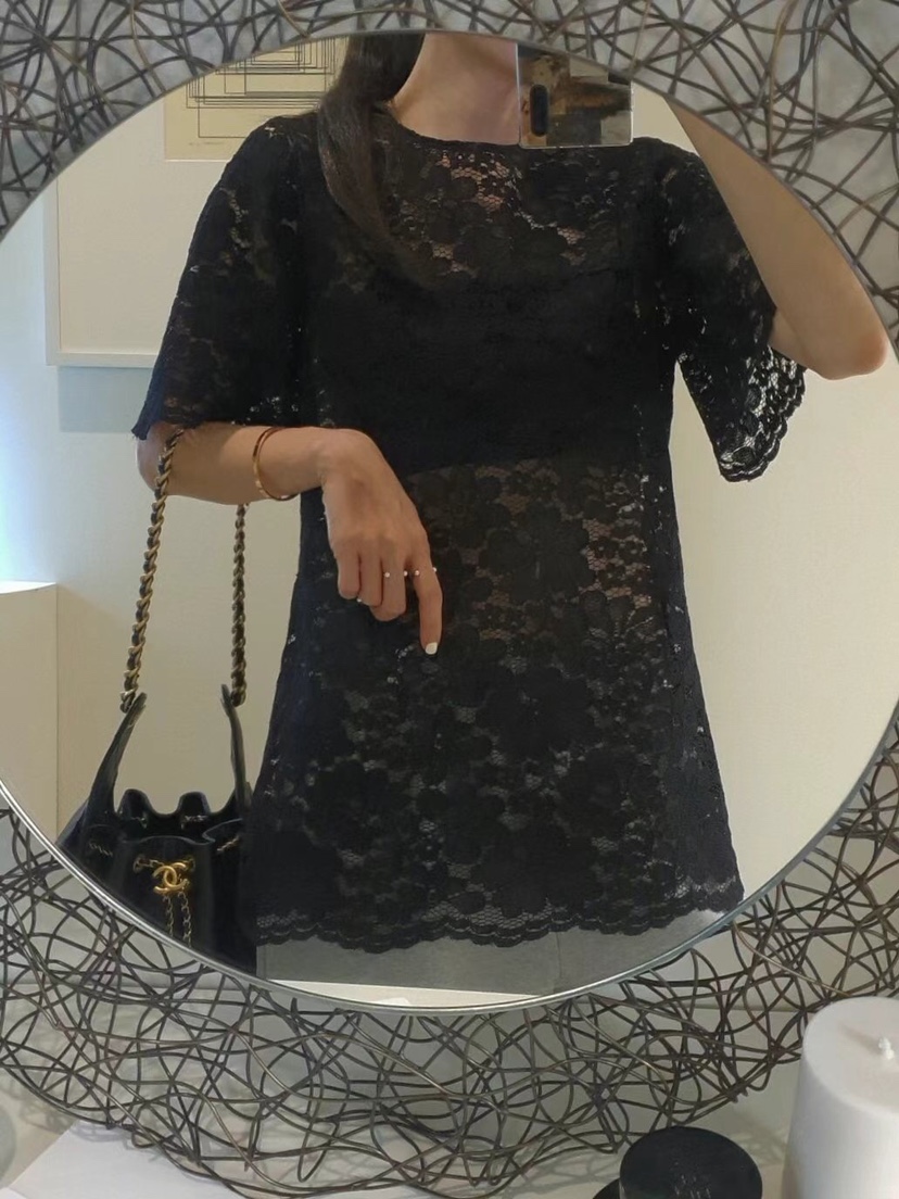 GENTLE B直郵韓國代購㊣女裝新款25春夏襯衫蕾絲衫不含內搭GENTLE B襯衫/蕾絲衫圖色2