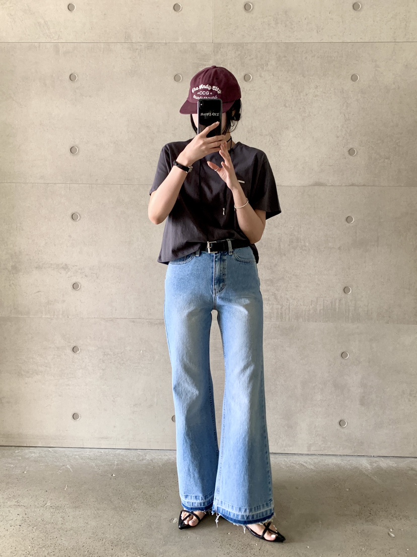 DAVICHI韓國直郵㊣東大門實拍女裝新款休閑時尚牛仔褲隨機腰帶DAVICHI牛仔褲