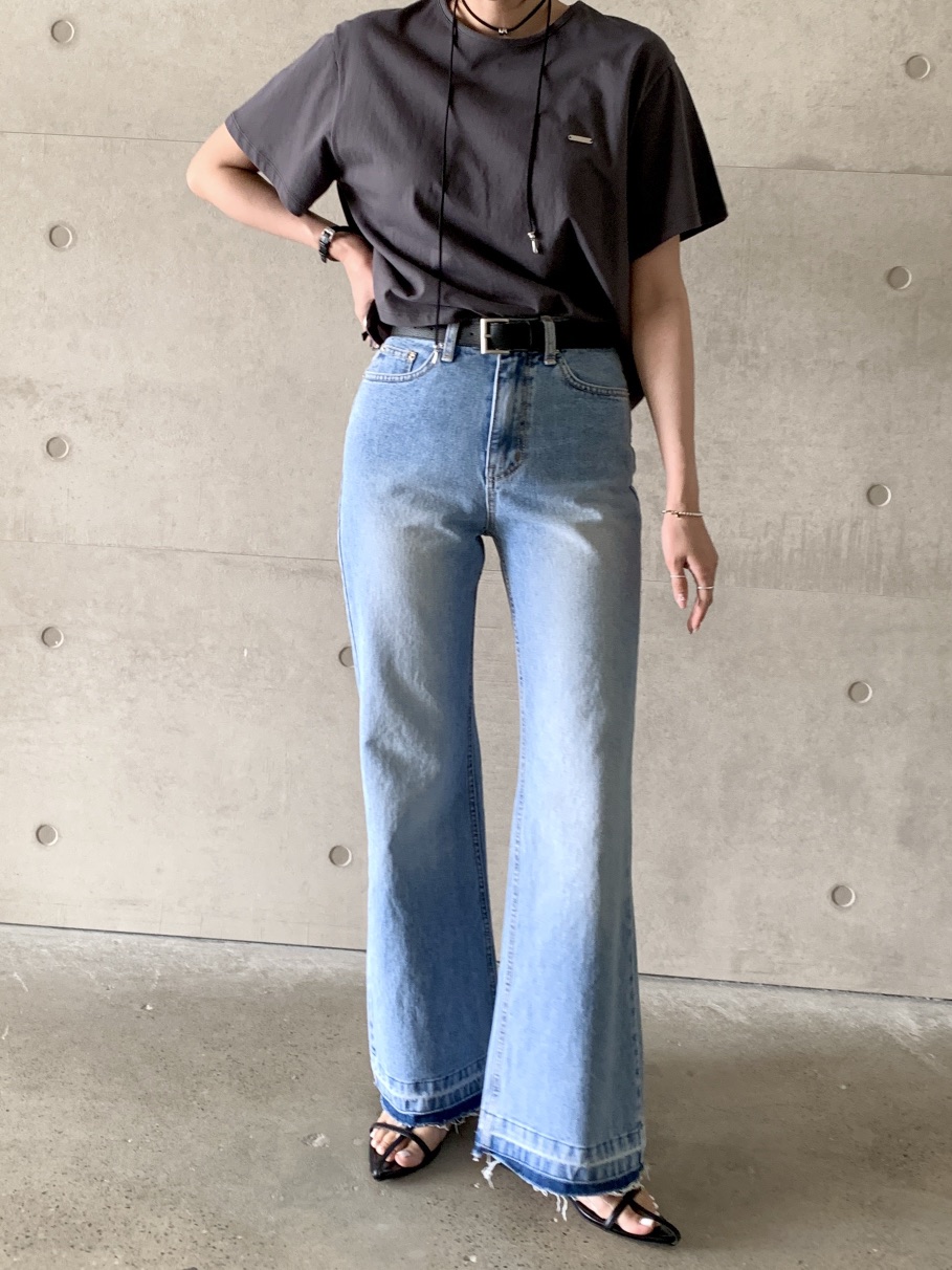 DAVICHI韓國直郵㊣東大門實拍女裝新款休閑時尚牛仔褲隨機腰帶DAVICHI牛仔褲