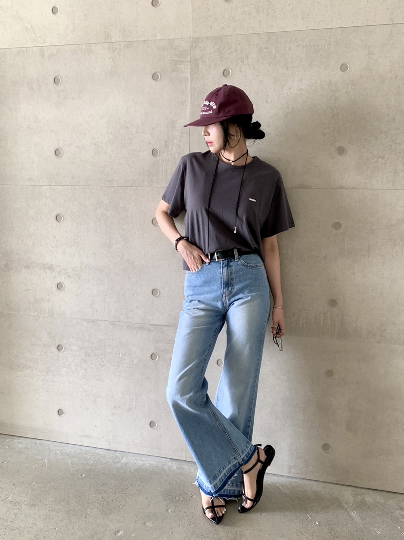 DAVICHI韓國直郵㊣東大門實拍女裝新款休閑時尚牛仔褲隨機腰帶DAVICHI牛仔褲