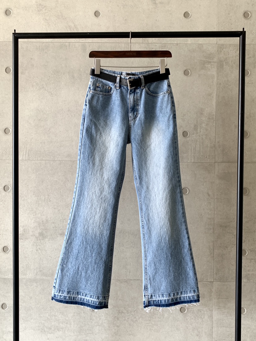 DAVICHI韓國直郵㊣東大門實拍女裝新款休閑時尚牛仔褲隨機腰帶DAVICHI牛仔褲圖色1