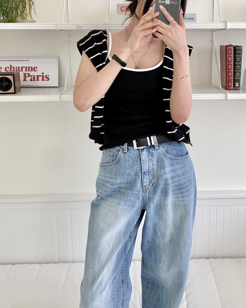 DAVICHI直郵韓國代購㊣女裝新品25春夏熱賣休閑時尚吊帶背心DAVICHI吊帶/背心