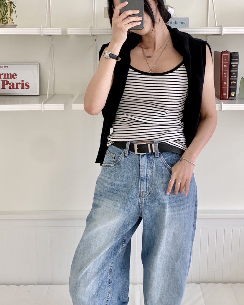 DAVICHI直郵韓國代購㊣女裝新品25春夏熱賣休閑時尚吊帶背心DAVICHI吊帶/背心