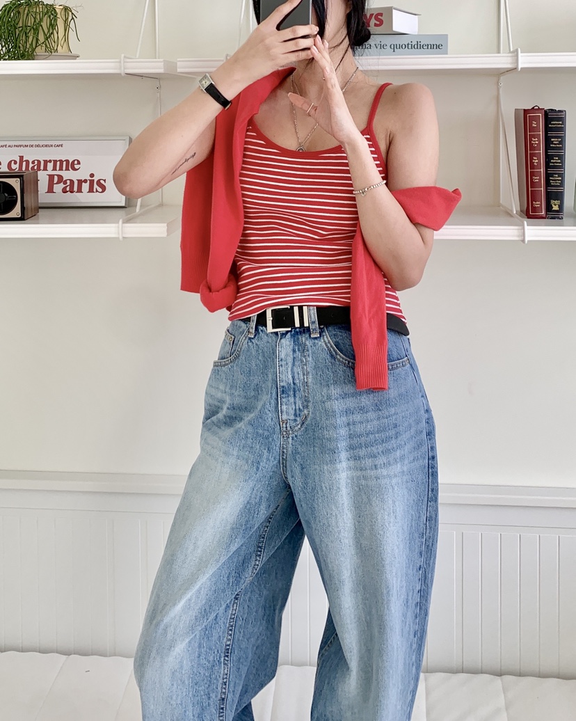 DAVICHI直郵韓國代購㊣女裝新品25春夏熱賣休閑時尚吊帶背心DAVICHI吊帶/背心