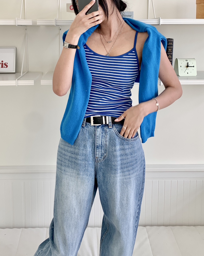 DAVICHI直郵韓國代購㊣女裝新品25春夏熱賣休閑時尚吊帶背心DAVICHI吊帶/背心