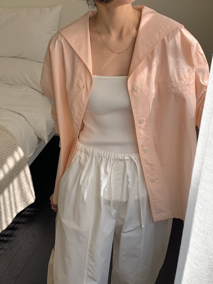 MILUI直郵韓國代購㊣女裝新款25春夏時尚熱賣人氣襯衫蕾絲衫HAUSWOMEN襯衫/蕾絲衫圖色1