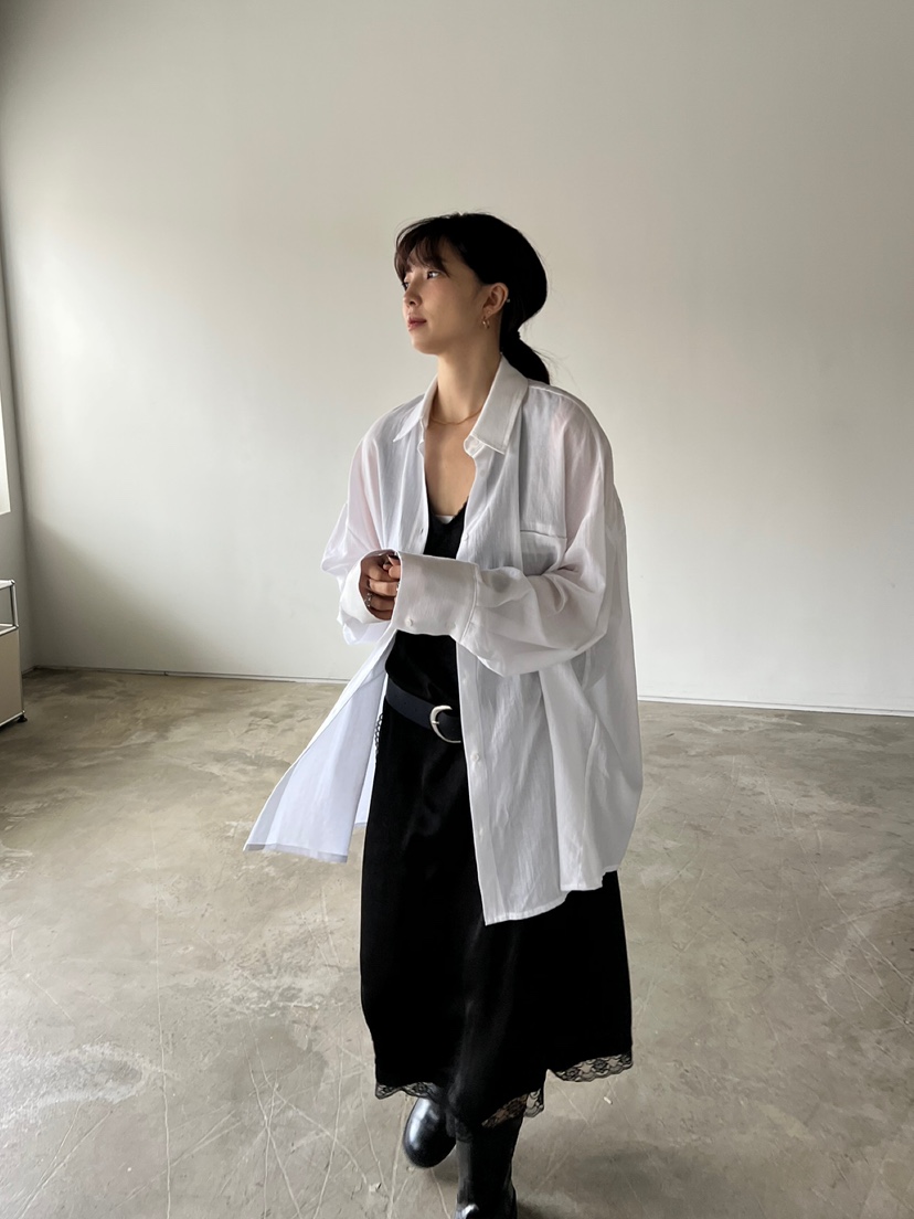 SOLAR韓國直郵㊣女裝新款休閑時尚25春夏襯衫蕾絲衫亞麻寬松SOLAR襯衫/蕾絲衫