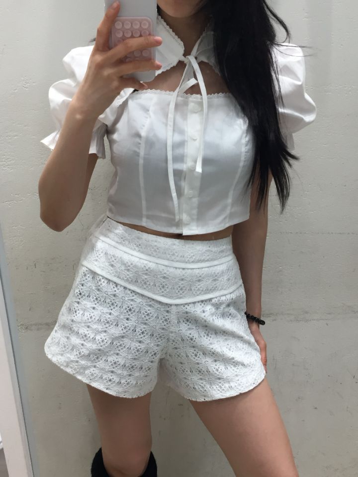 mars韓國直郵㊣女裝新款人氣熱賣時尚休閑推薦25春夏襯衫蕾絲衫mars襯衫/蕾絲衫