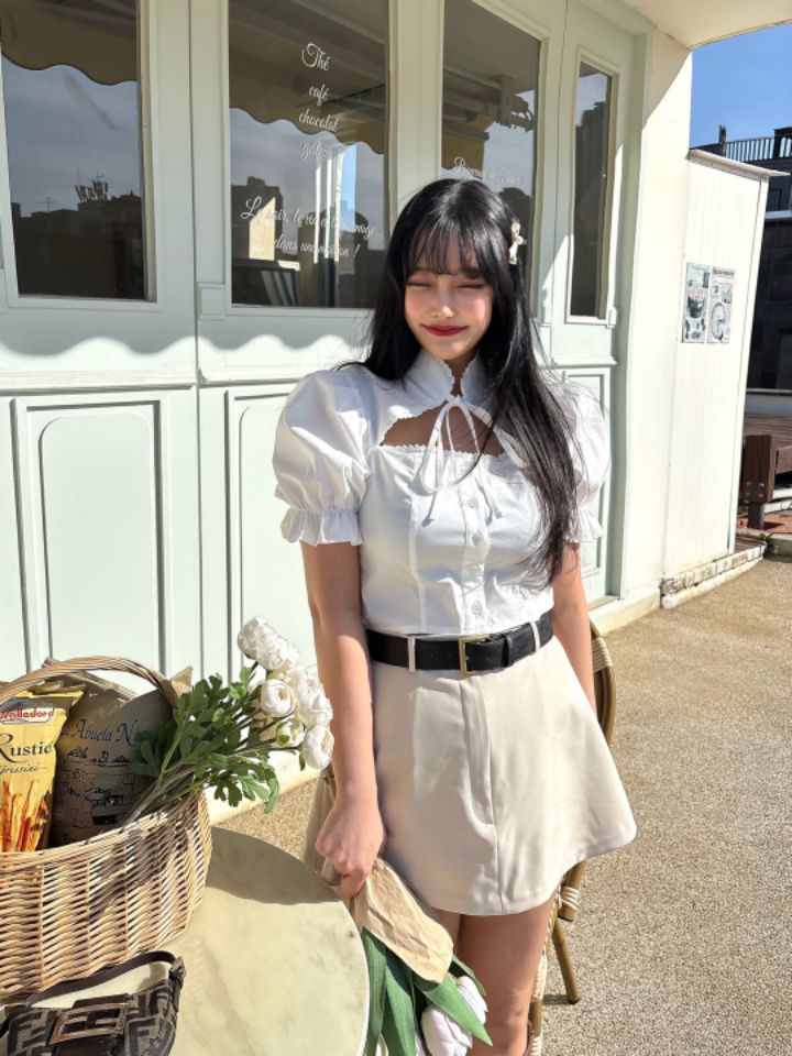 mars韓國直郵㊣女裝新款人氣熱賣時尚休閑推薦25春夏襯衫蕾絲衫mars襯衫/蕾絲衫