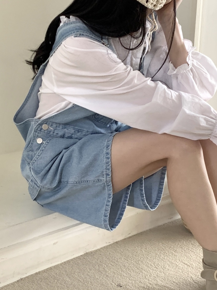WOOD韓國直郵㊣東大門實拍女裝新款推薦時尚人氣背帶褲工裝褲WOOD背帶褲