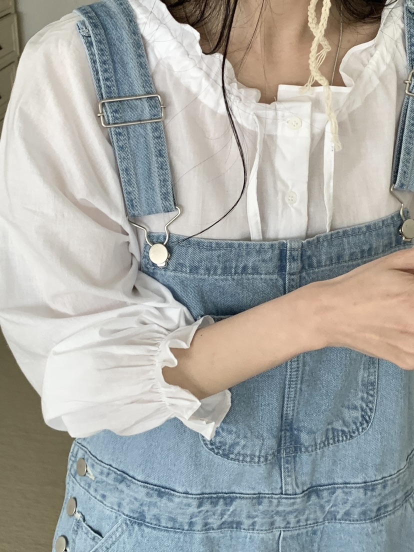 WOOD韓國直郵㊣東大門實拍女裝新款推薦時尚人氣背帶褲工裝褲WOOD背帶褲