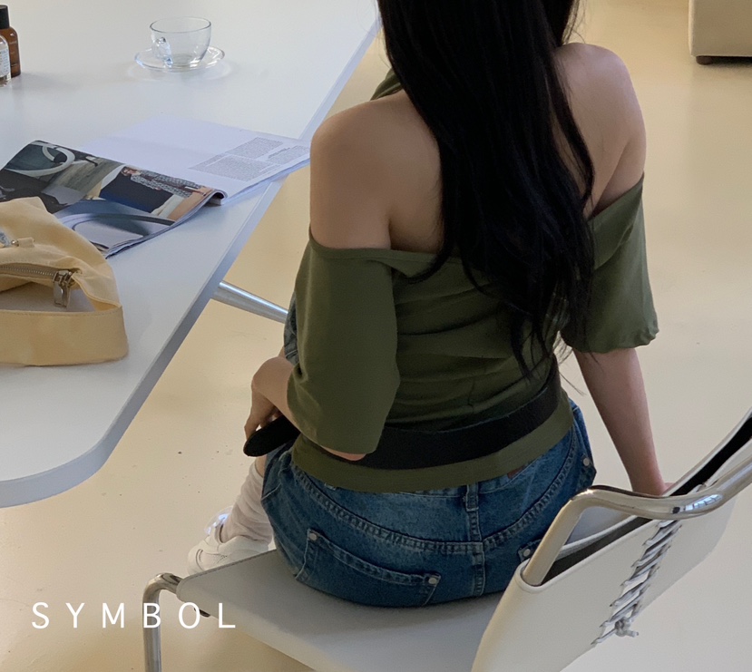 SYMBOL韓國㊣直郵東大門代購女裝新品人氣25春夏時尚熱賣T恤SYMBOLT恤