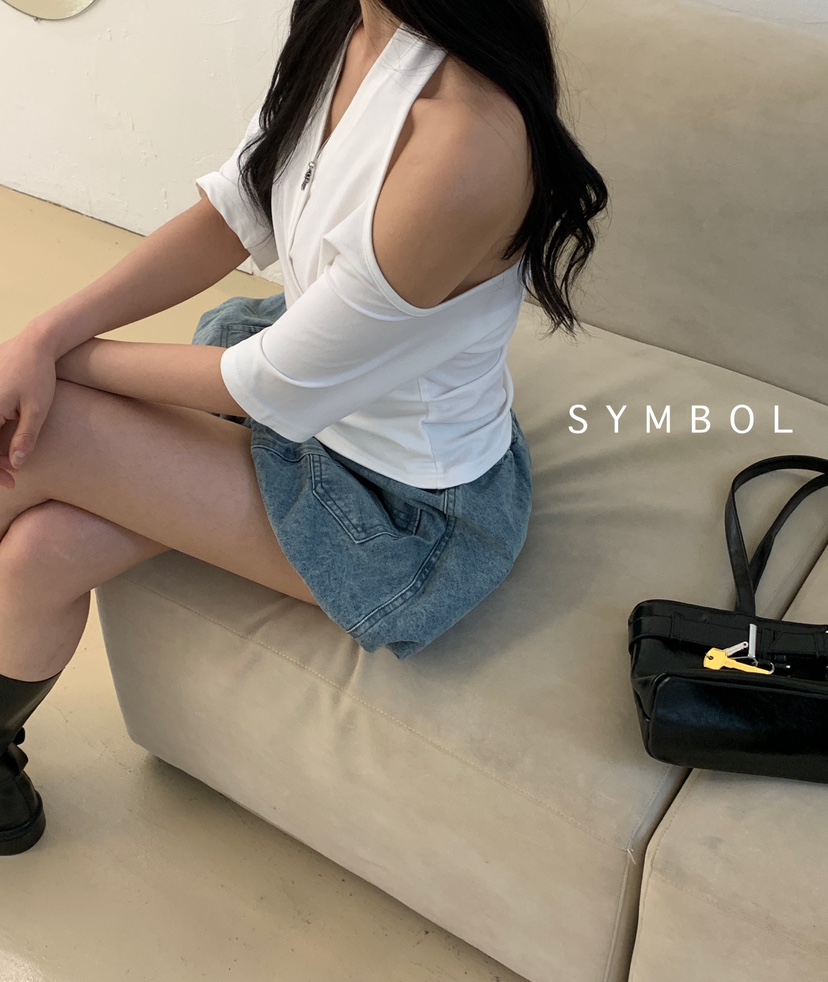 SYMBOL韓國㊣直郵東大門代購女裝新品人氣25春夏時尚熱賣T恤SYMBOLT恤