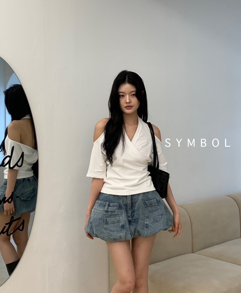 SYMBOL韓國㊣直郵東大門代購女裝新品人氣25春夏時尚熱賣T恤SYMBOLT恤
