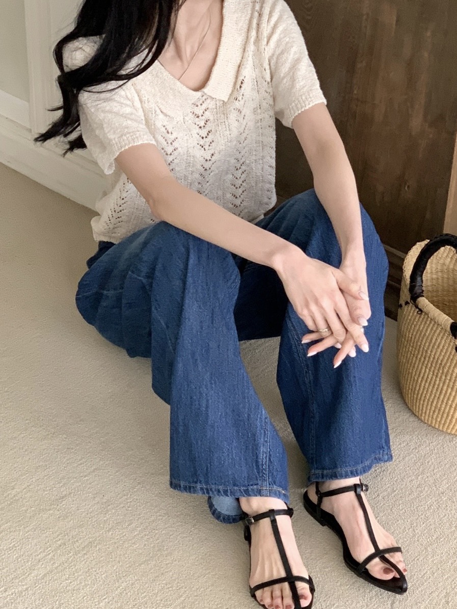 WOOD直郵韓國代購㊣女裝新品休閑熱賣推薦時尚人氣25春夏針織衫WOOD針織衫