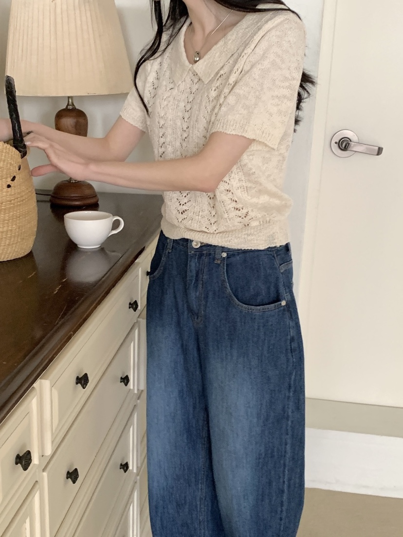 WOOD直郵韓國代購㊣女裝新品休閑熱賣推薦時尚人氣25春夏針織衫WOOD針織衫