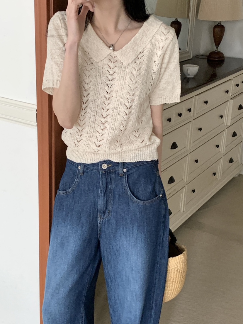 WOOD直郵韓國代購㊣女裝新品休閑熱賣推薦時尚人氣25春夏針織衫WOOD針織衫