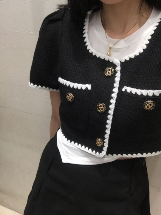 mars直郵韓國代購㊣女裝新款休閑25春夏時尚推薦夾克粗花呢mars夾克