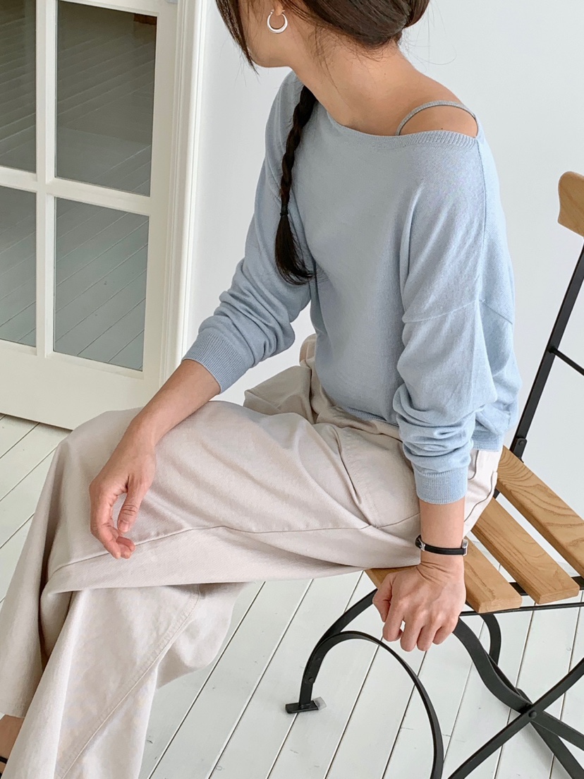 WOOD直郵韓國代購㊣女裝新品25春夏熱賣時尚推薦針織衫寬松WOOD針織衫