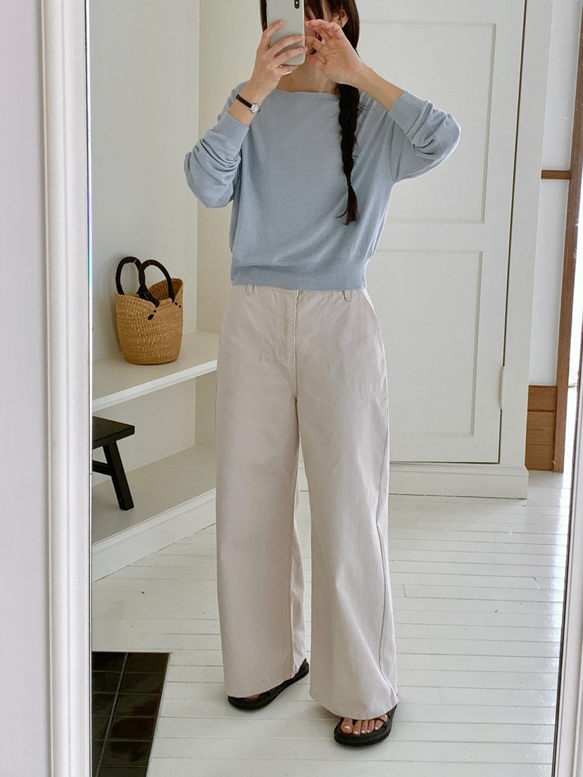WOOD直郵韓國代購㊣女裝新品25春夏熱賣時尚推薦針織衫寬松WOOD針織衫