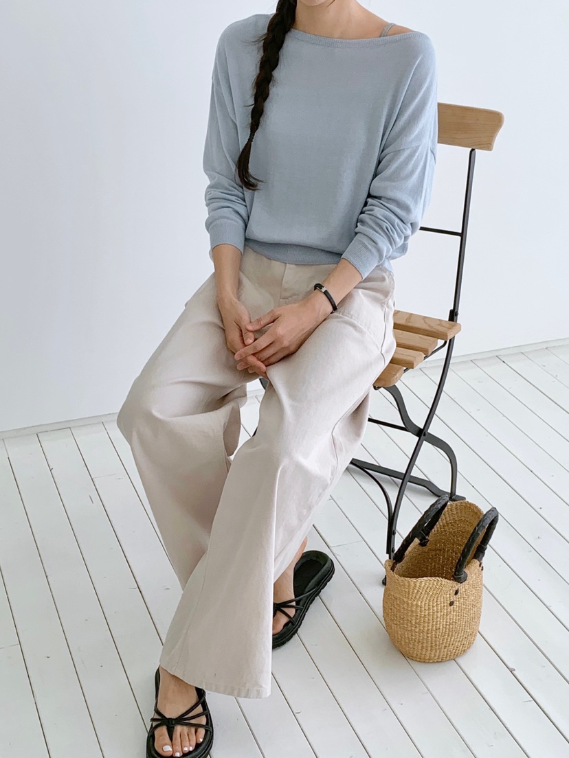 WOOD直郵韓國代購㊣女裝新品25春夏熱賣時尚推薦針織衫寬松WOOD針織衫