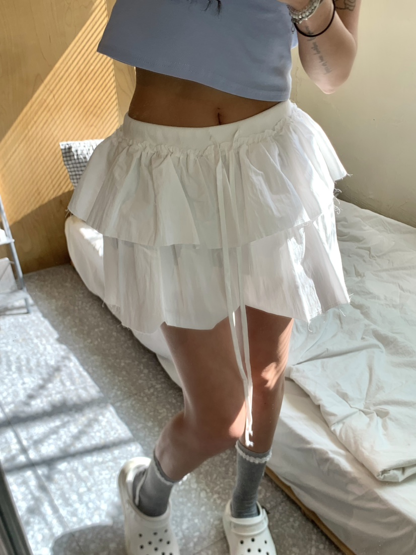 JIMMY韓國直郵㊣東大門實拍女裝新品25春夏人氣時尚短裙荷葉邊JIMMY/REMAKE短裙