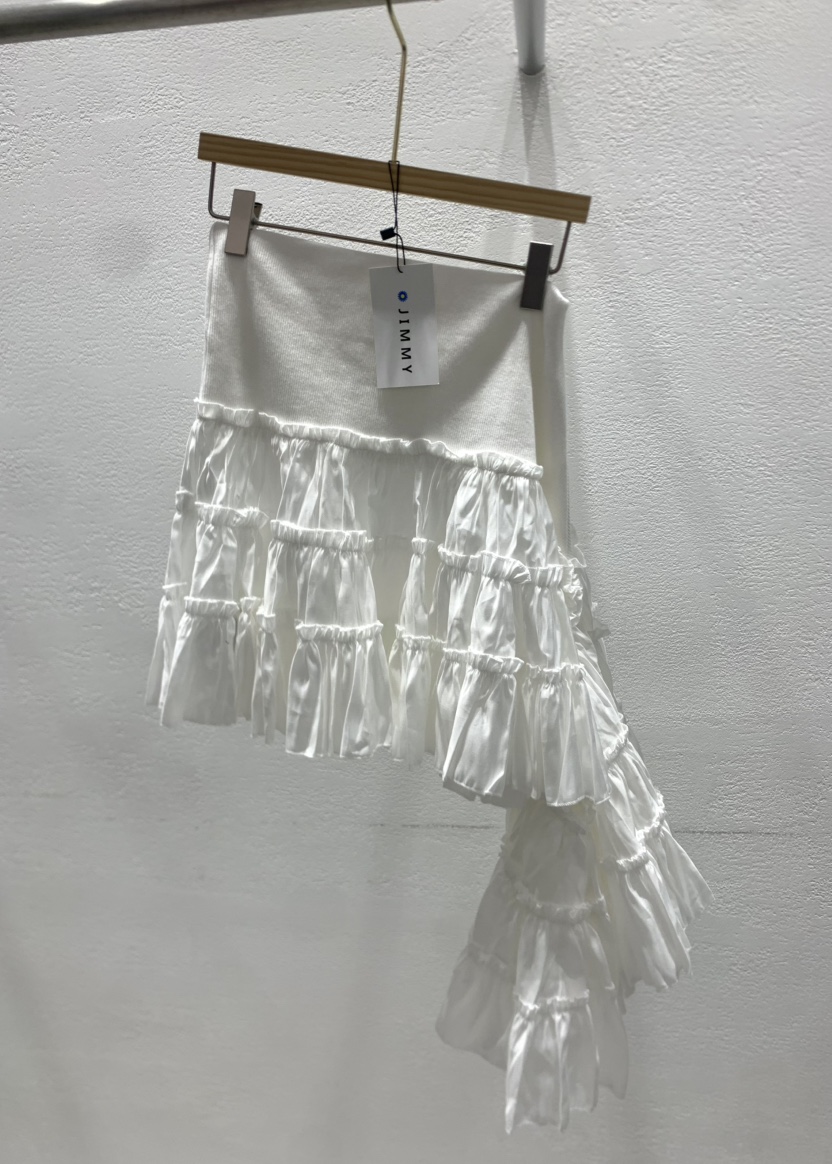 JIMMY直郵韓國代購㊣女裝新品休閑時尚推薦熱賣25春夏短裙荷葉邊JIMMY/REMAKE短裙圖色2