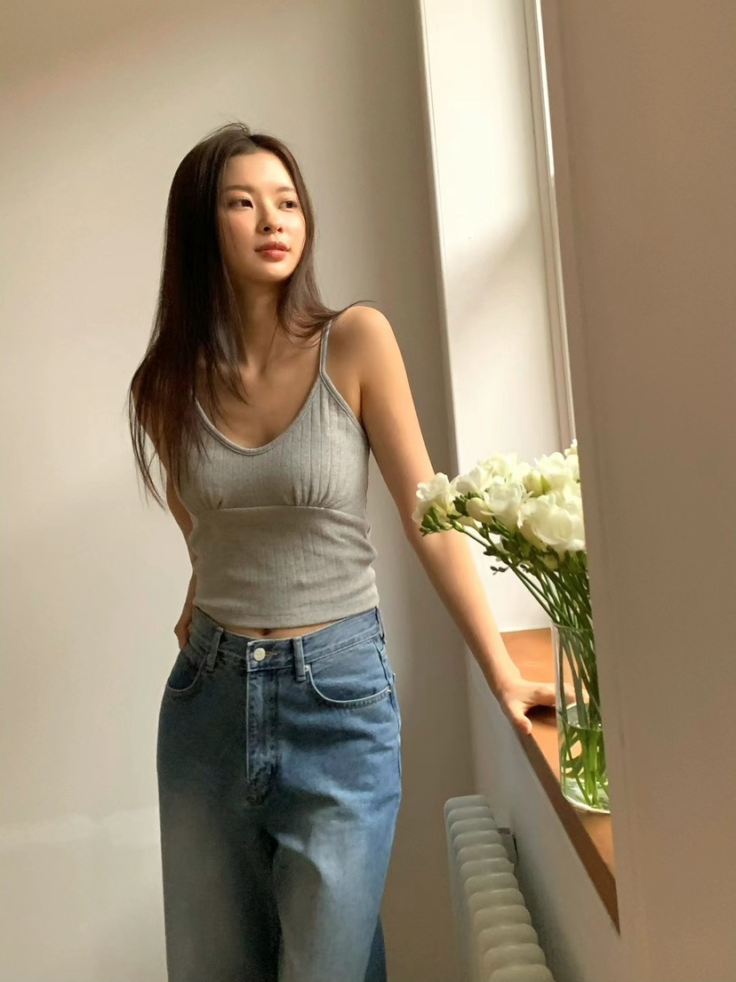 ANOU直郵韓國代購㊣女裝新品推薦25春夏休閑時尚熱賣吊帶背心ANOU吊帶/背心