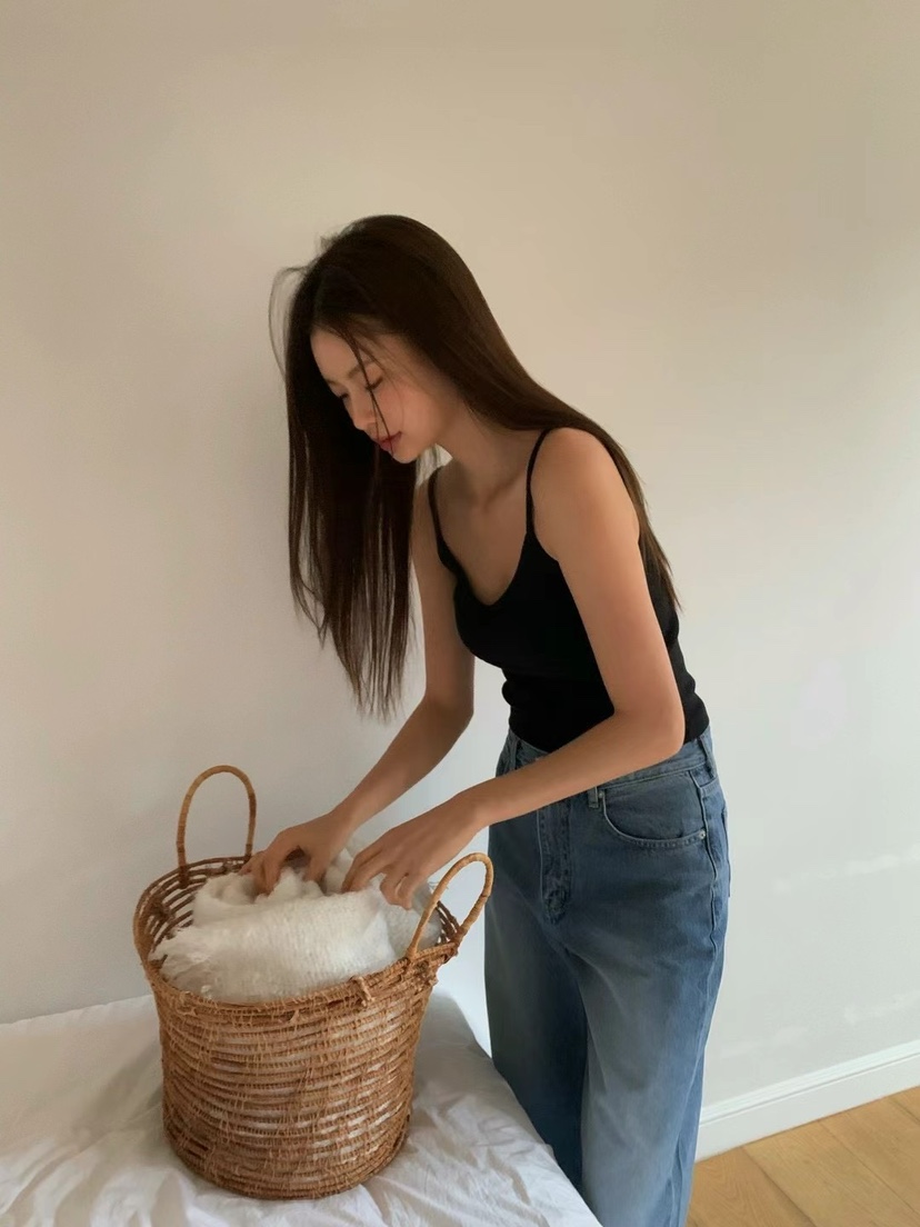 ANOU直郵韓國代購㊣女裝新品推薦25春夏休閑時尚熱賣吊帶背心ANOU吊帶/背心