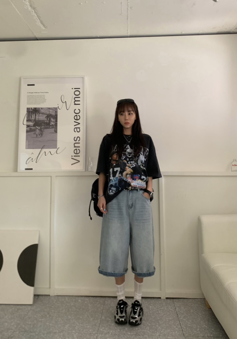 JIMMY韓國直郵㊣東大門實拍女裝新品人氣休閑時尚推薦熱賣短褲JIMMY/REMAKE短褲