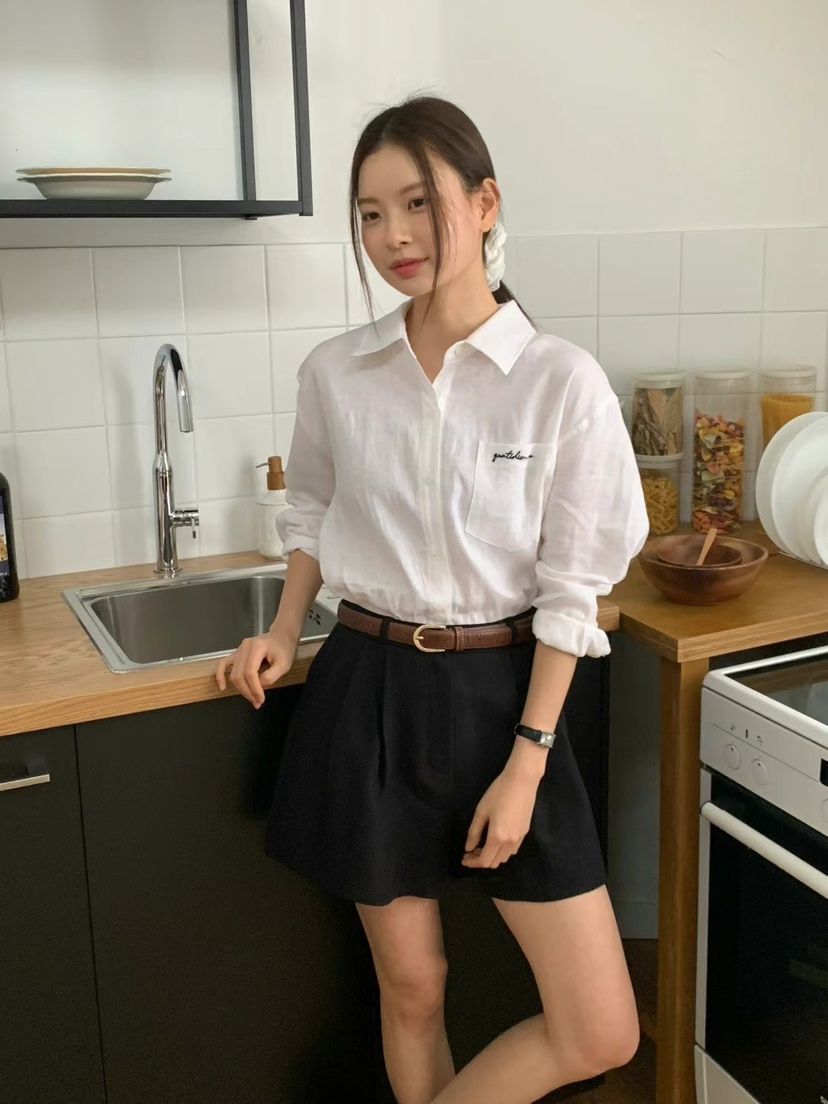ANOU韓國直郵㊣東大門實拍女裝新品熱賣25春夏人氣襯衫蕾絲衫ANOU襯衫/蕾絲衫