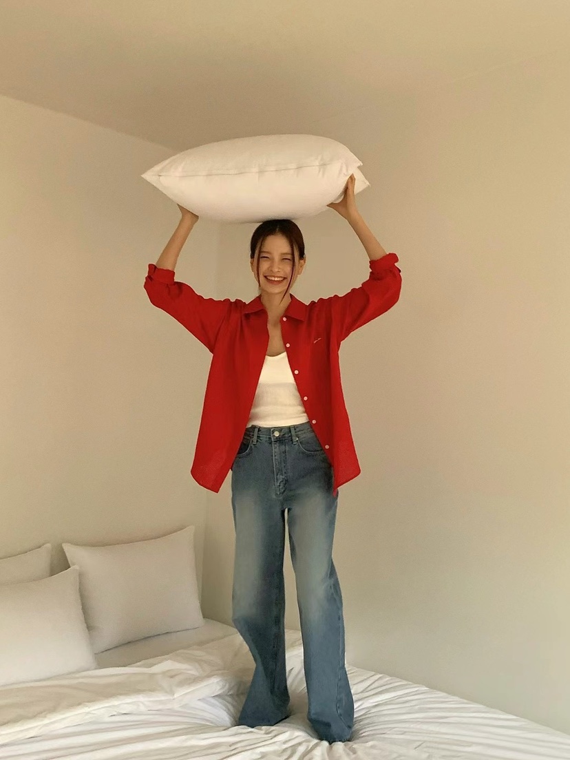 ANOU韓國直郵㊣東大門實拍女裝新品熱賣25春夏人氣襯衫蕾絲衫ANOU襯衫/蕾絲衫