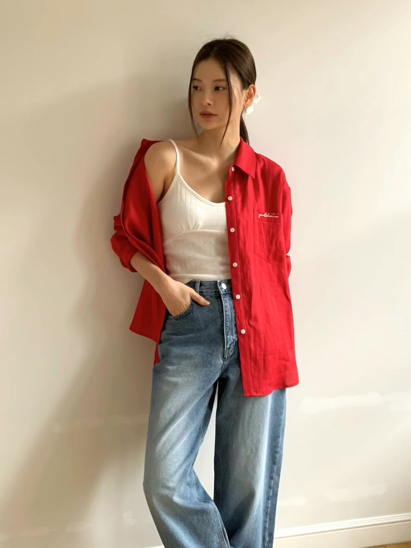 ANOU韓國直郵㊣東大門實拍女裝新品熱賣25春夏人氣襯衫蕾絲衫ANOU襯衫/蕾絲衫