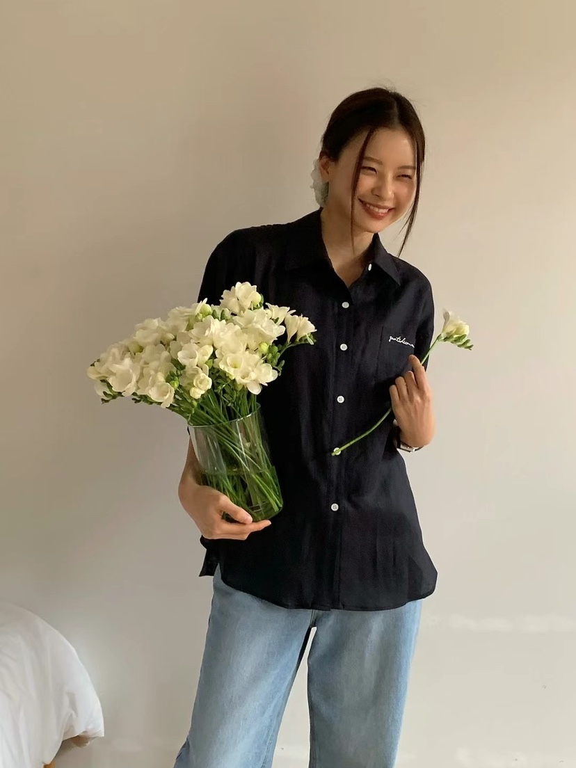 ANOU韓國直郵㊣東大門實拍女裝新品熱賣25春夏人氣襯衫蕾絲衫ANOU襯衫/蕾絲衫