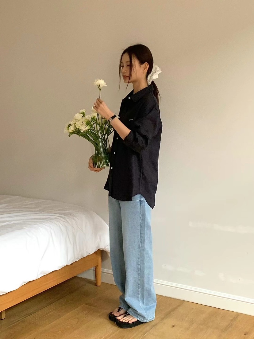 ANOU韓國直郵㊣東大門實拍女裝新品熱賣25春夏人氣襯衫蕾絲衫ANOU襯衫/蕾絲衫