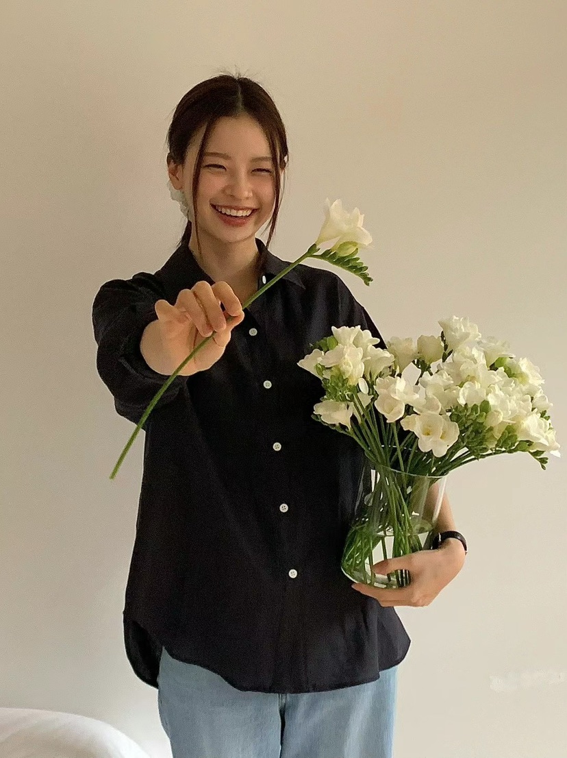 ANOU韓國直郵㊣東大門實拍女裝新品熱賣25春夏人氣襯衫蕾絲衫ANOU襯衫/蕾絲衫