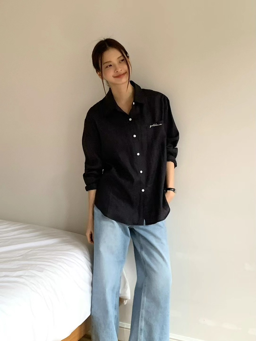 ANOU韓國直郵㊣東大門實拍女裝新品熱賣25春夏人氣襯衫蕾絲衫ANOU襯衫/蕾絲衫