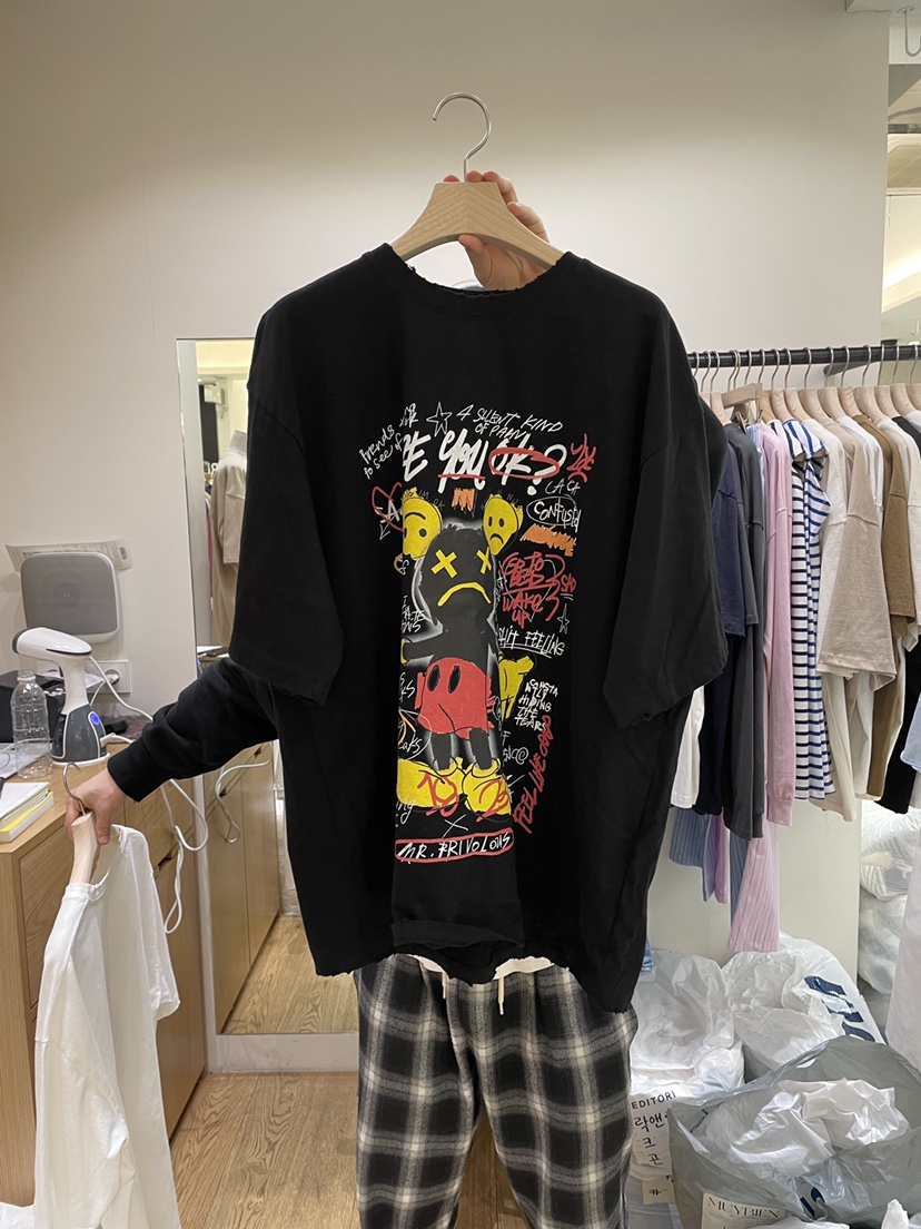 EDITORI韓國㊣直郵東大門代購女裝新品熱賣推薦時尚休閑T恤JANIET恤圖色2