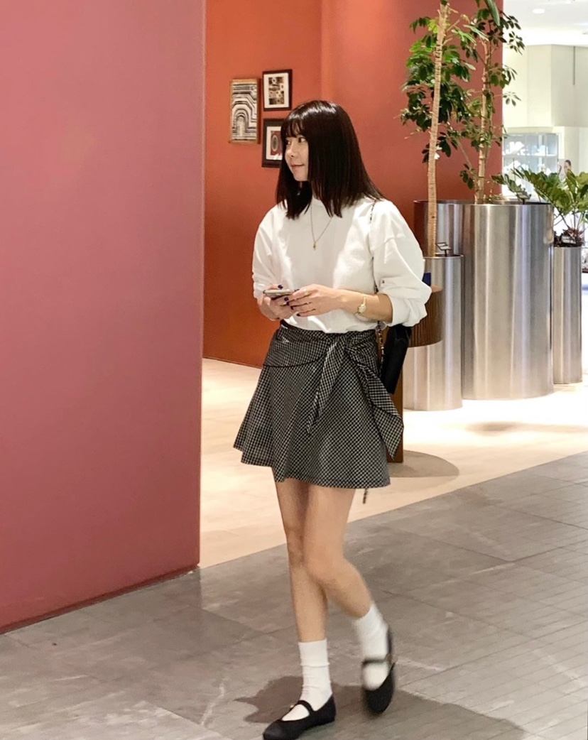 COURGETTE韓國直郵㊣東大門實拍女裝新品時尚熱賣25春夏短裙COURGETTE短裙