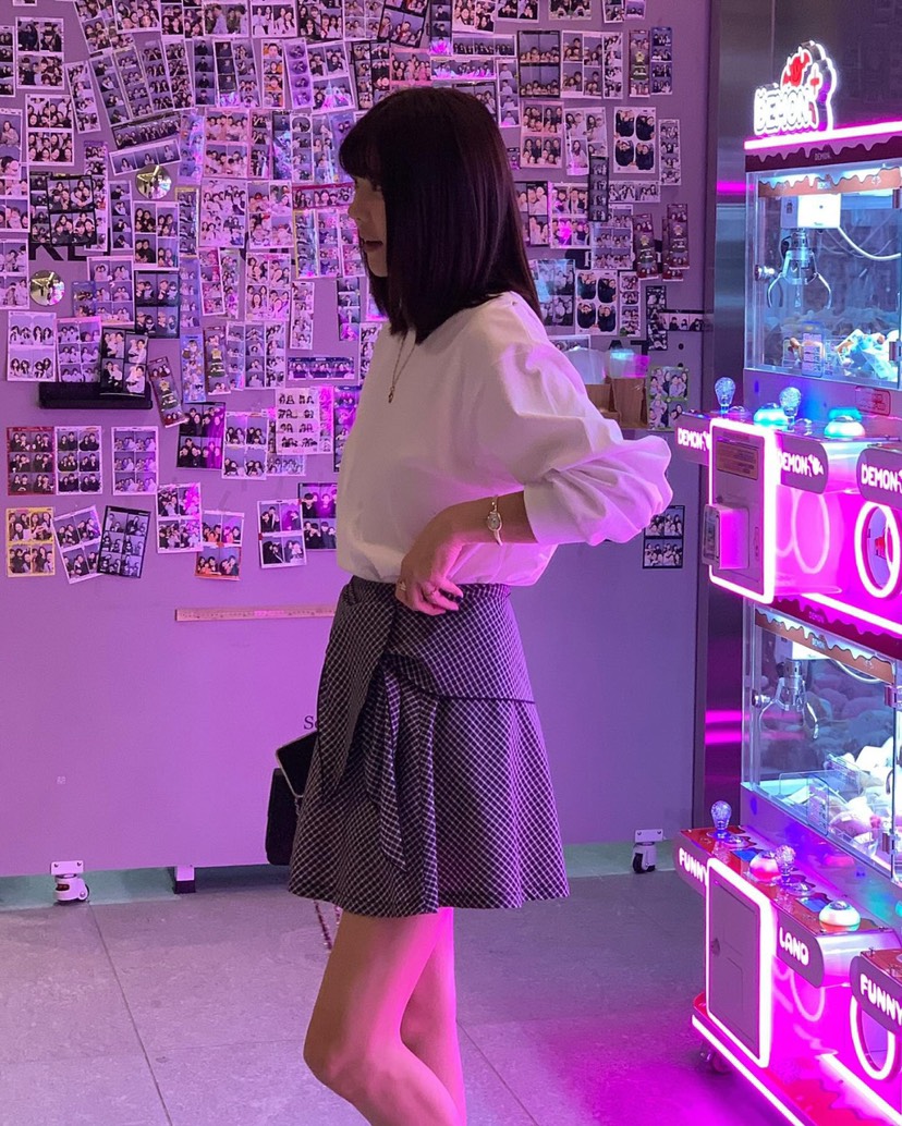 COURGETTE韓國直郵㊣東大門實拍女裝新品時尚熱賣25春夏短裙COURGETTE短裙