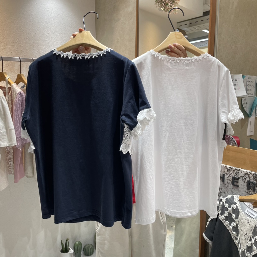 HERO韓國直郵㊣東大門實拍女裝新品25春夏時尚休閑T恤荷葉邊HEROT恤